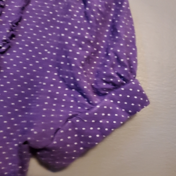 Urban Behavior Purple Polkadotted Shirt - Size M - Picture 5 of 8